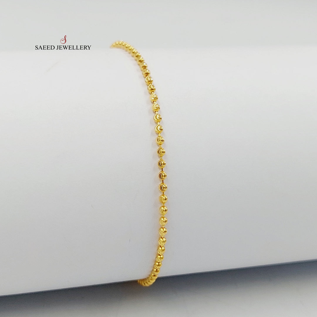 21K Gold Deluxe Balls Bracelet by Saeed Jewelry - Image 4