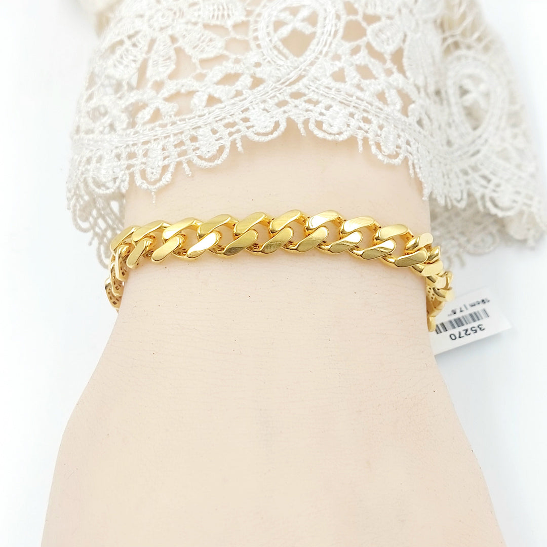 Deluxe Cuban Links Bracelet Made of 21K Gold by Saeed Jewelry 