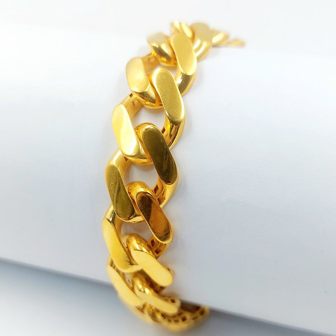 Deluxe Cuban Links Bracelet Made of 21K Gold by Saeed Jewelry 