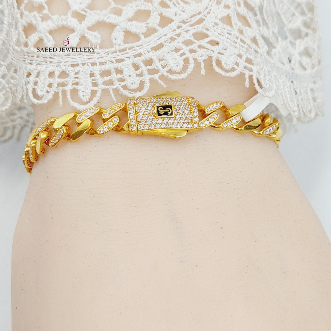 Deluxe Cuban Links Bracelet Made of 21K Gold by Saeed Jewelry 