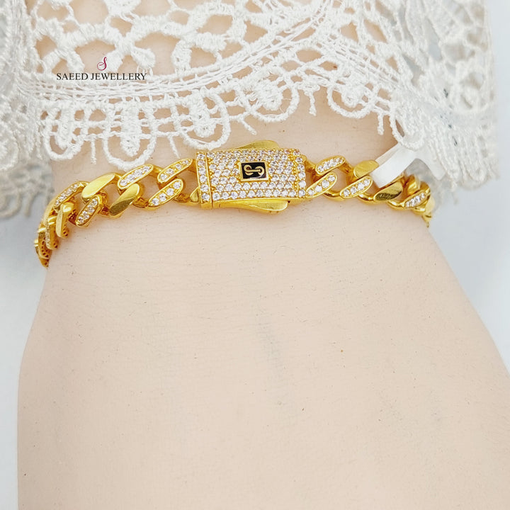Deluxe Cuban Links Bracelet Made of 21K Gold by Saeed Jewelry 