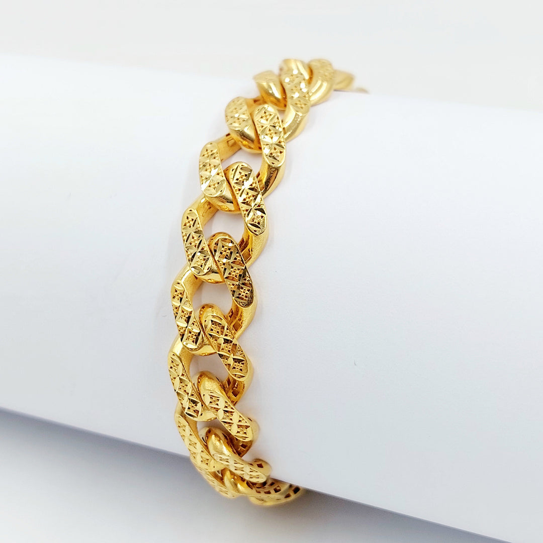 Deluxe Cuban Links Bracelet Made of 21K Gold by Saeed Jewelry 