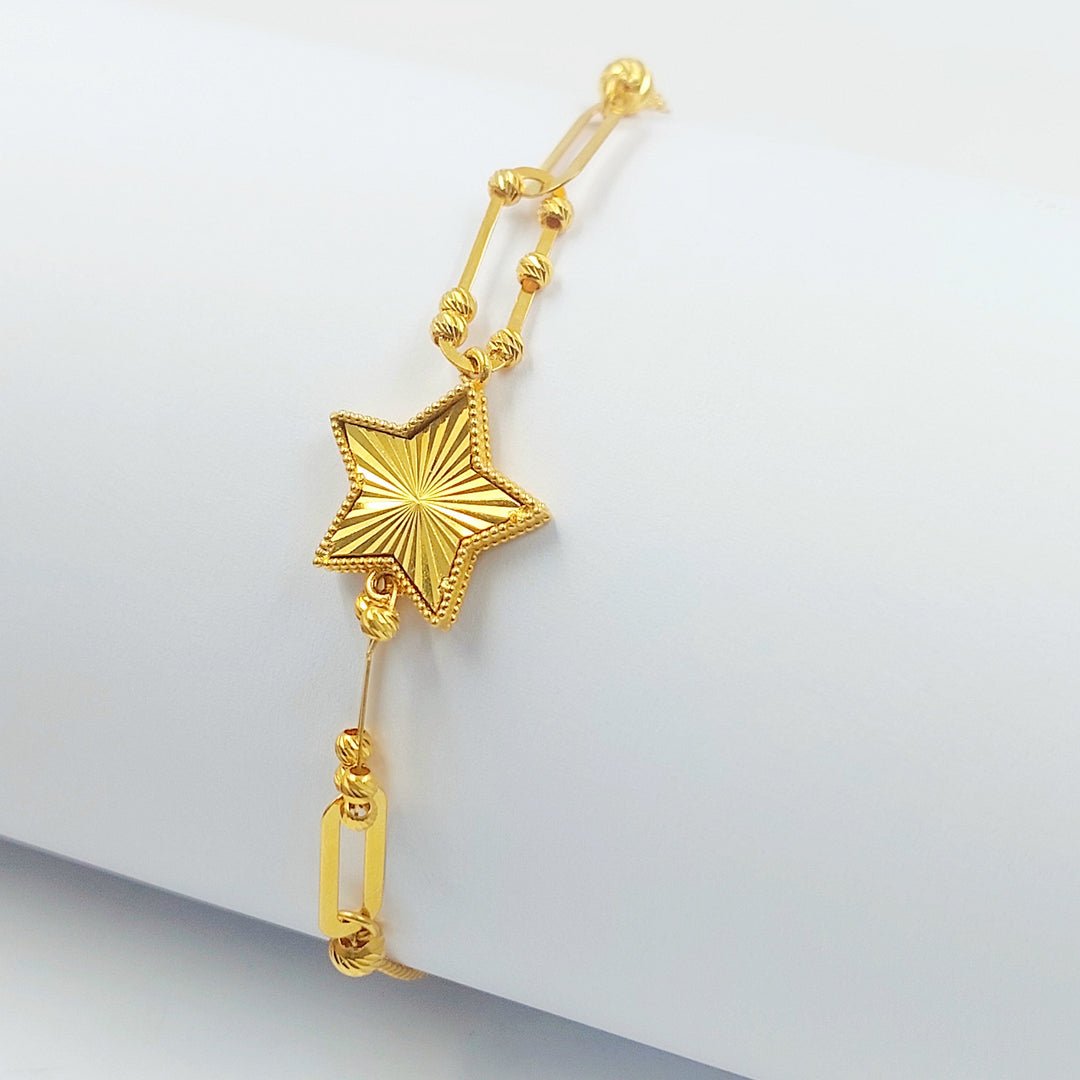 Deluxe Star Bracelet Made of 21K Gold by Saeed Jewelry 