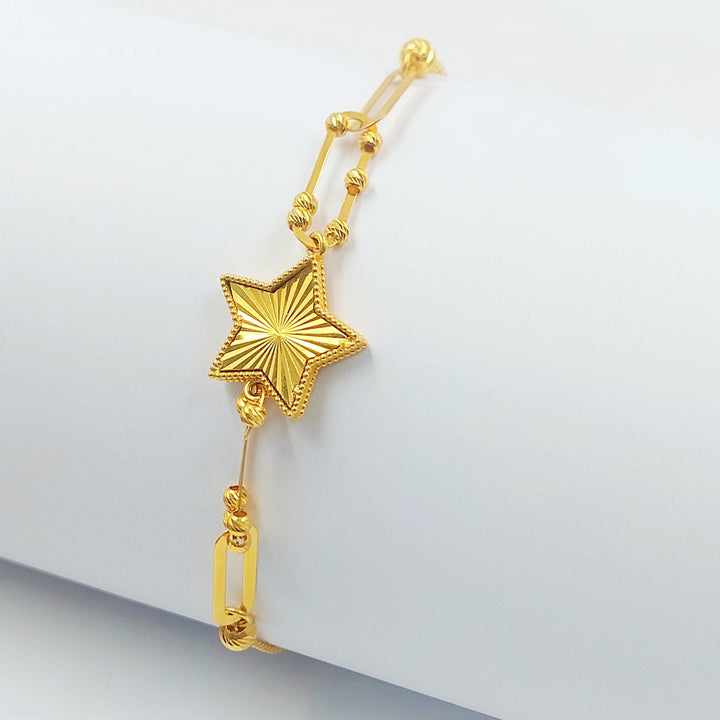Deluxe Star Bracelet Made of 21K Gold by Saeed Jewelry 