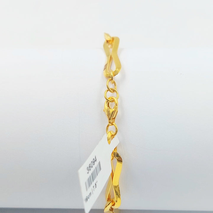 Deluxe Paperclip Bracelet Made of 21K Gold by Saeed Jewelry 