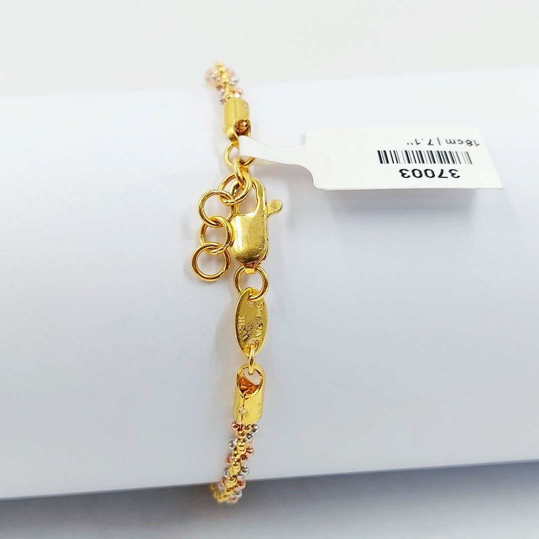 Deluxe Malaysian Bracelet Made of 21K Gold by Saeed Jewelry 