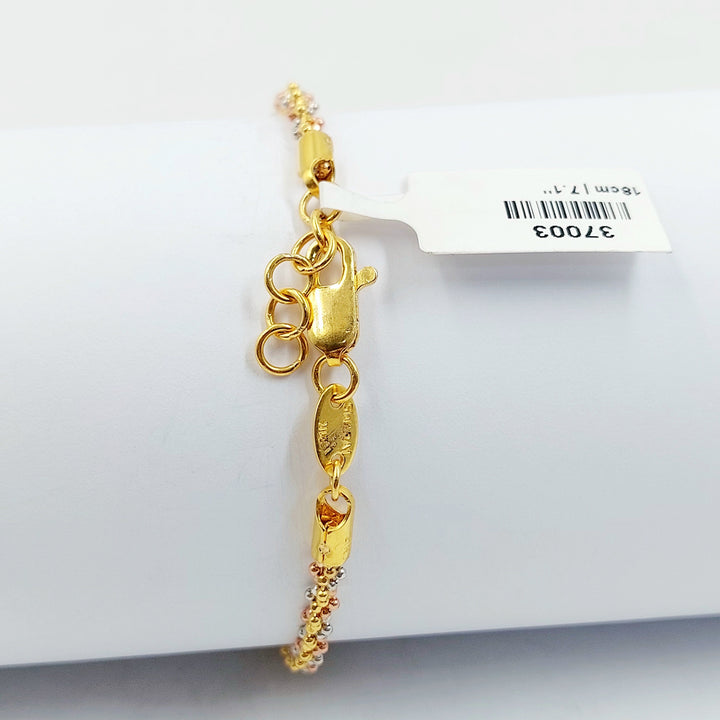Deluxe Malaysian Bracelet Made of 21K Gold by Saeed Jewelry 