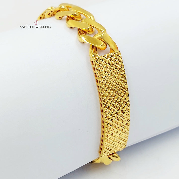 Deluxe Bar Bracelet Made of 21K Gold by Saeed Jewelry 
