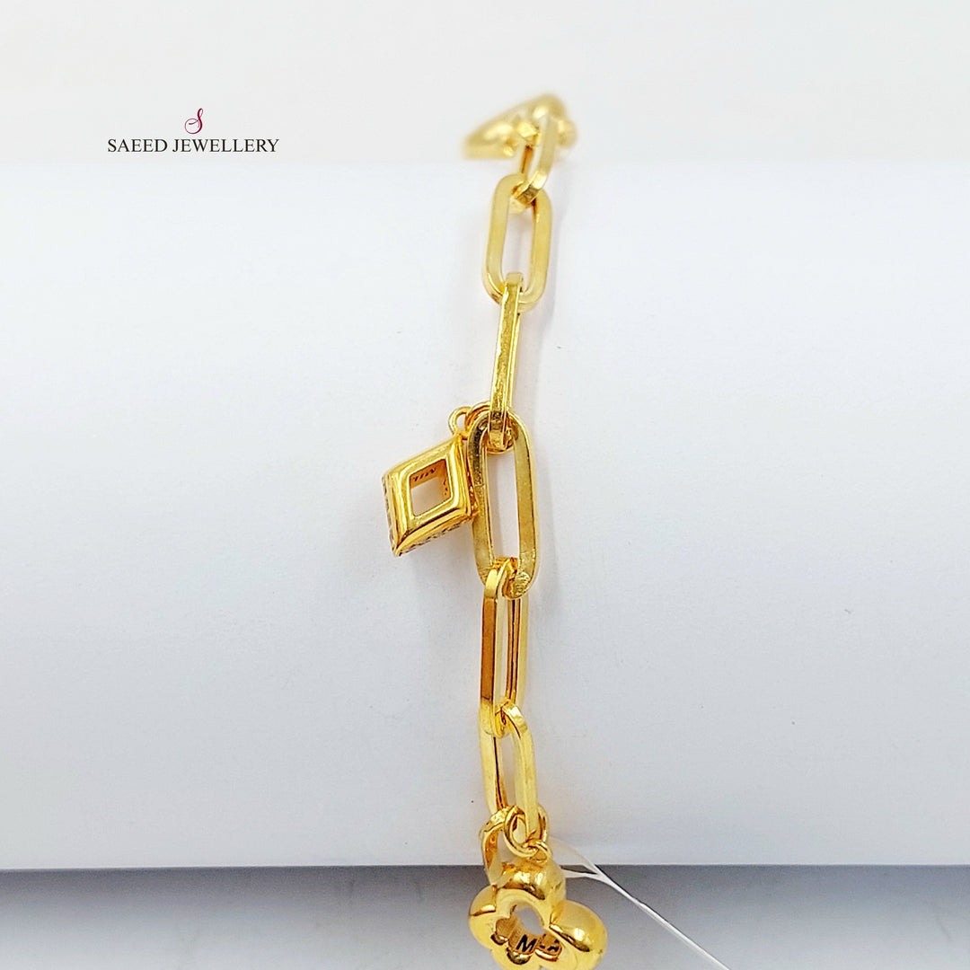 Deluxe Dandash Bracelet Made of 21K Gold by Saeed Jewelry 