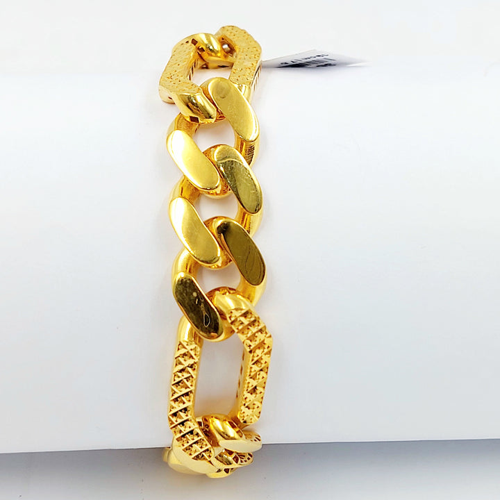 Deluxe Cuban Links Bracelet Made of 21K Gold by Saeed Jewelry 