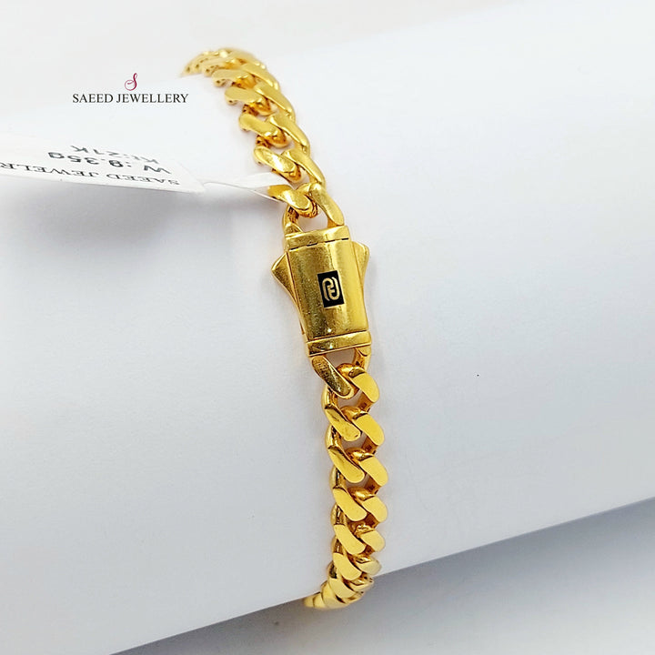 Deluxe Bar Bracelet Made of 21K Gold by Saeed Jewelry 