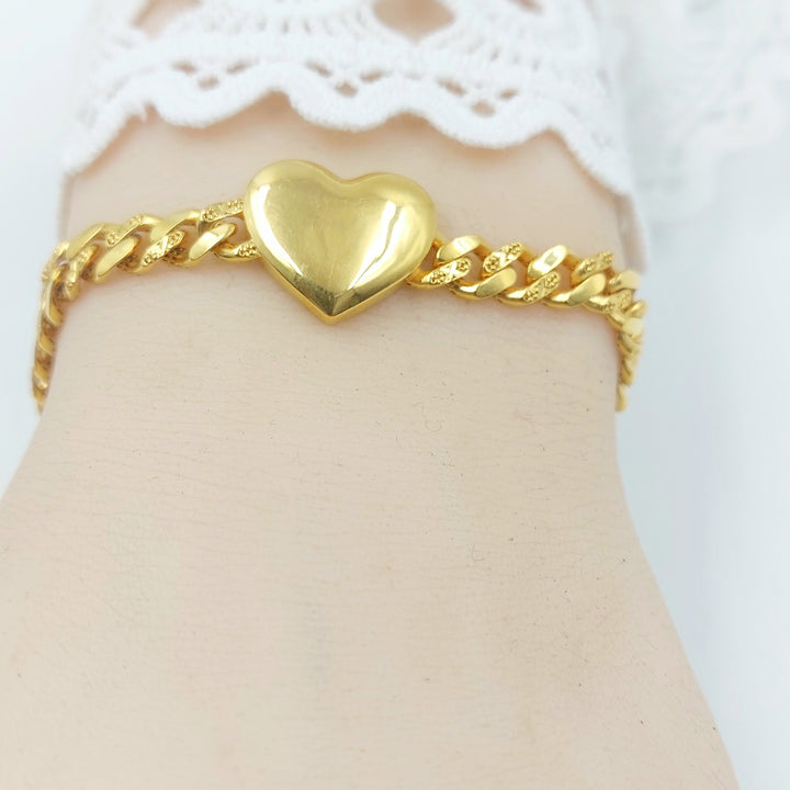 Deluxe Cuban Links Bracelet Made of 21K Gold by Saeed Jewelry 