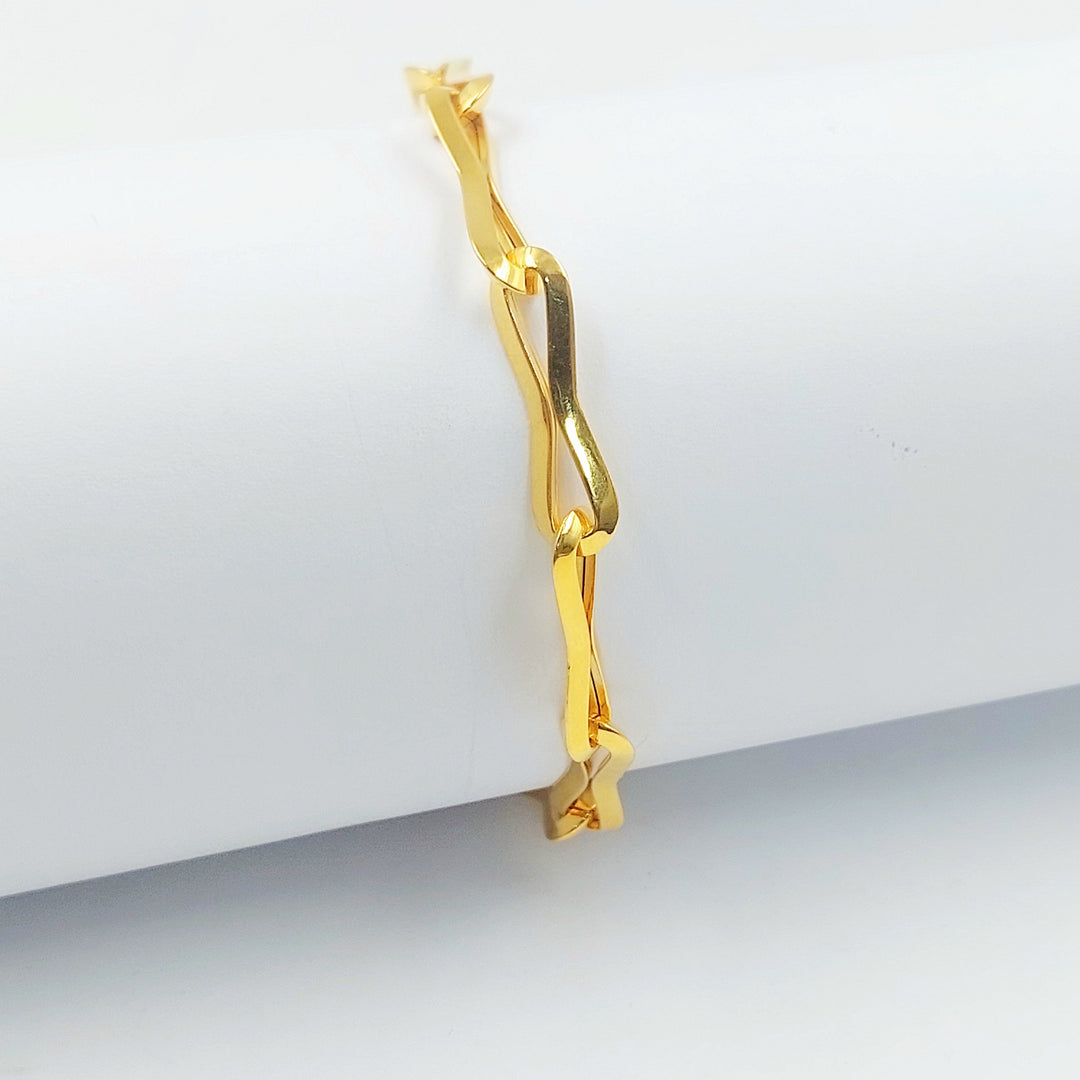 Deluxe Paperclip Bracelet Made of 21K Gold by Saeed Jewelry 