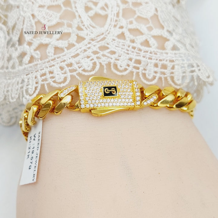 Deluxe Cuban Links Bracelet Made of 21K Gold by Saeed Jewelry 