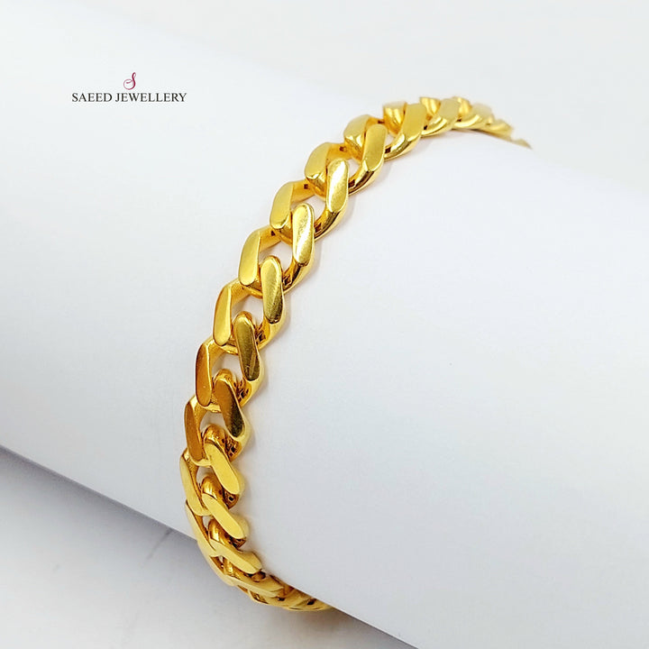 Deluxe Cuban Links Bracelet Made of 21K Gold by Saeed Jewelry 