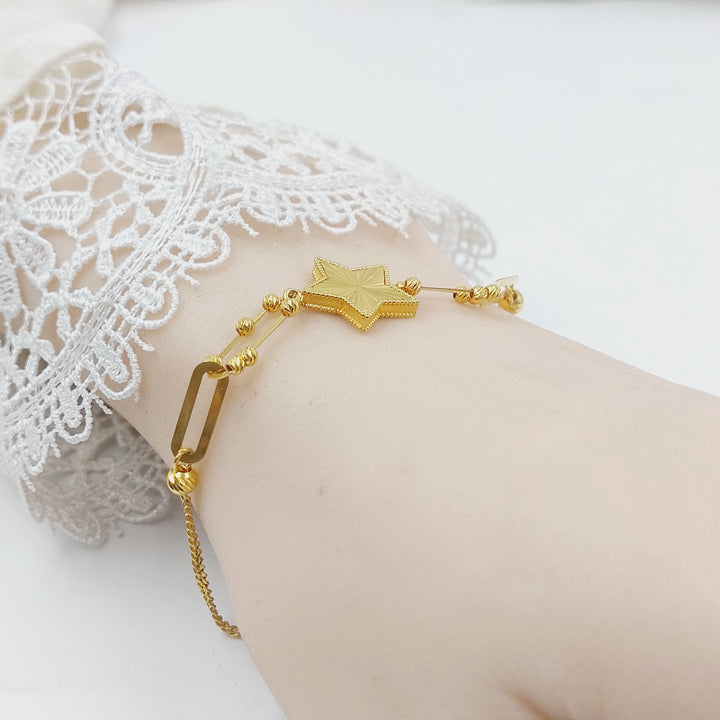 Deluxe Star Bracelet Made of 21K Gold by Saeed Jewelry 