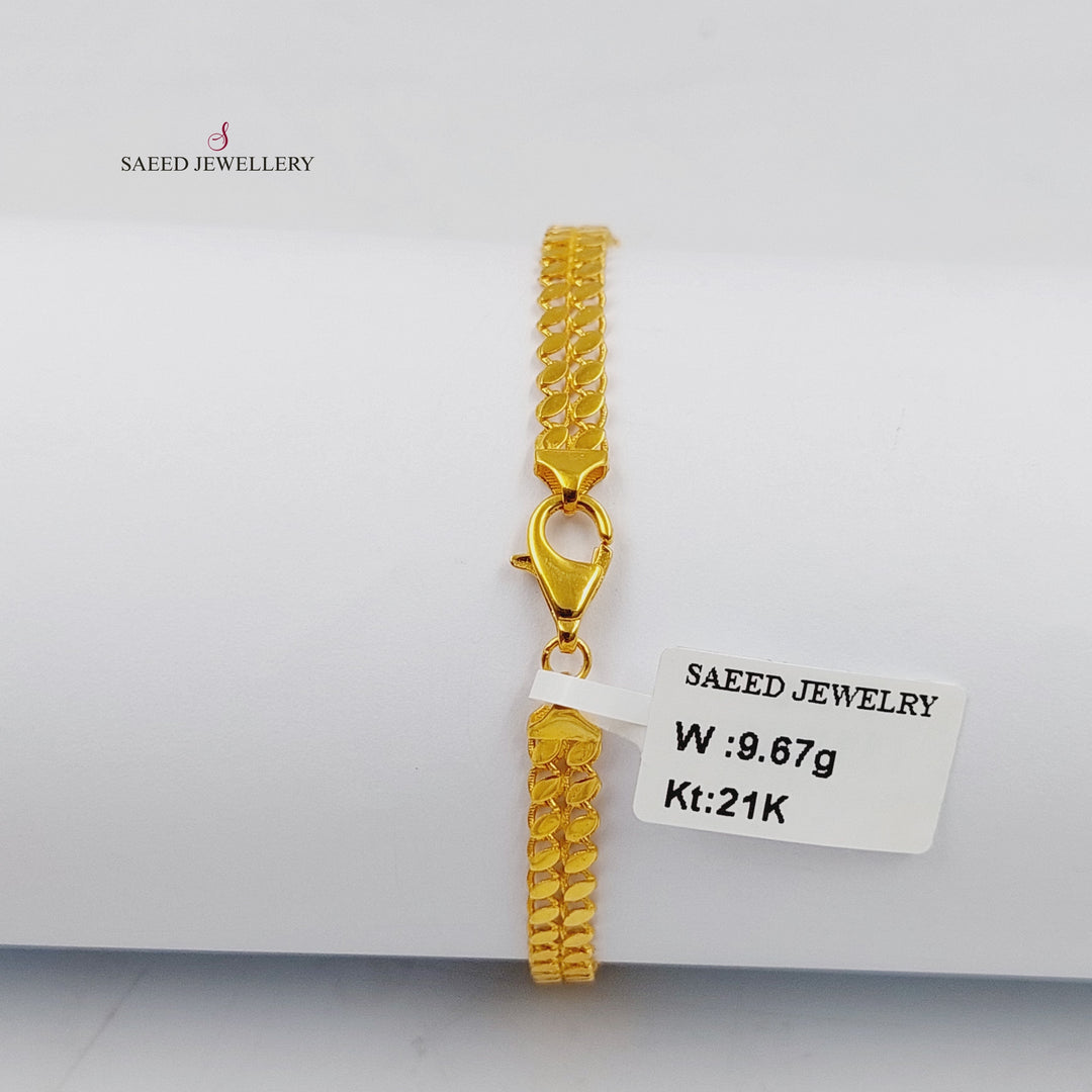 21K Gold Deluxe Turkish Bracelet by Saeed Jewelry - Image 4