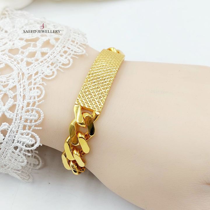 Deluxe Bar Bracelet Made of 21K Gold by Saeed Jewelry 