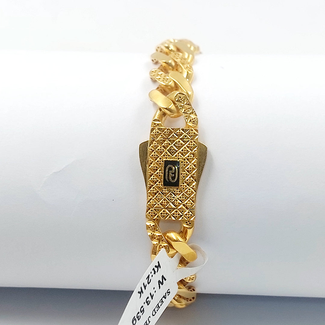 Deluxe Cuban Links Bracelet Made of 21K Gold by Saeed Jewelry 