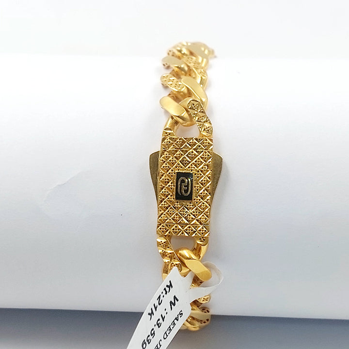 Deluxe Cuban Links Bracelet Made of 21K Gold by Saeed Jewelry 