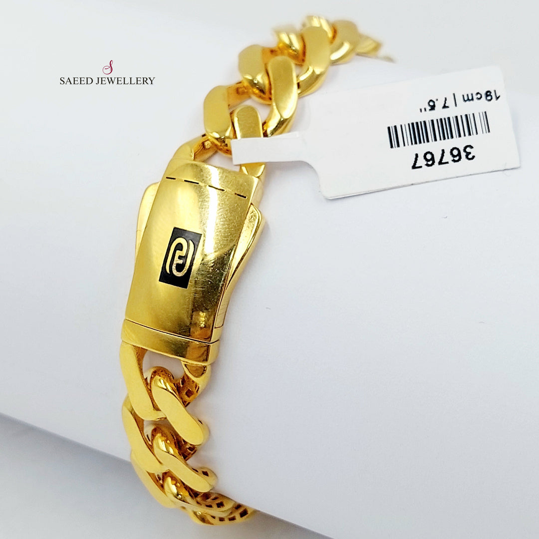 Deluxe Bar Bracelet Made of 21K Gold by Saeed Jewelry 