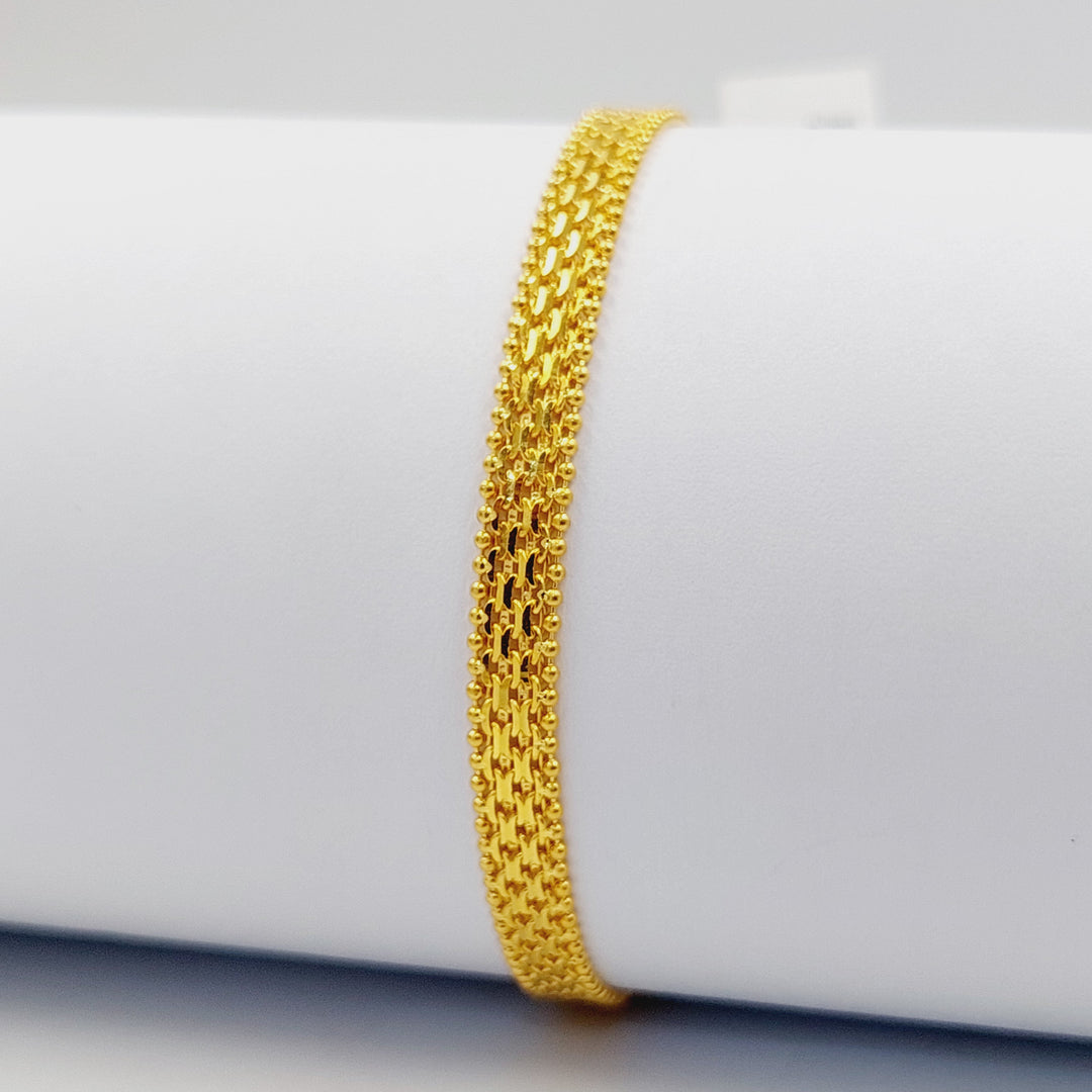 Deluxe Paperclip Bracelet Made of 21K Gold by Saeed Jewelry 