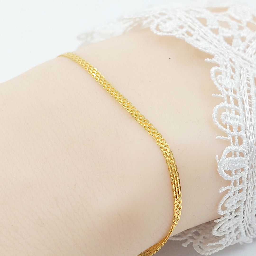 21K اسوارة مبسط اكسترا-مجوهرات الشيخ سعيد-Saeed Jewelry 