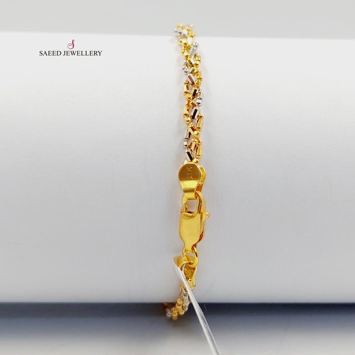 21K اسوارة فانسي اكسترا-مجوهرات الشيخ سعيد-Saeed Jewelry 