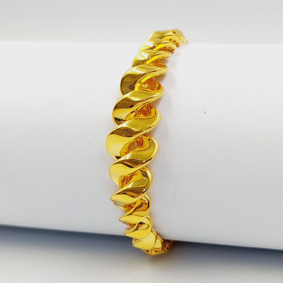 Deluxe Cuban Links Bracelet Made of 21K Gold by Saeed Jewelry 