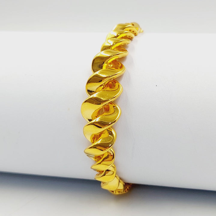 Deluxe Cuban Links Bracelet Made of 21K Gold by Saeed Jewelry 