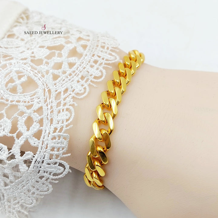 Deluxe Cuban Links Bracelet Made of 21K Gold by Saeed Jewelry 