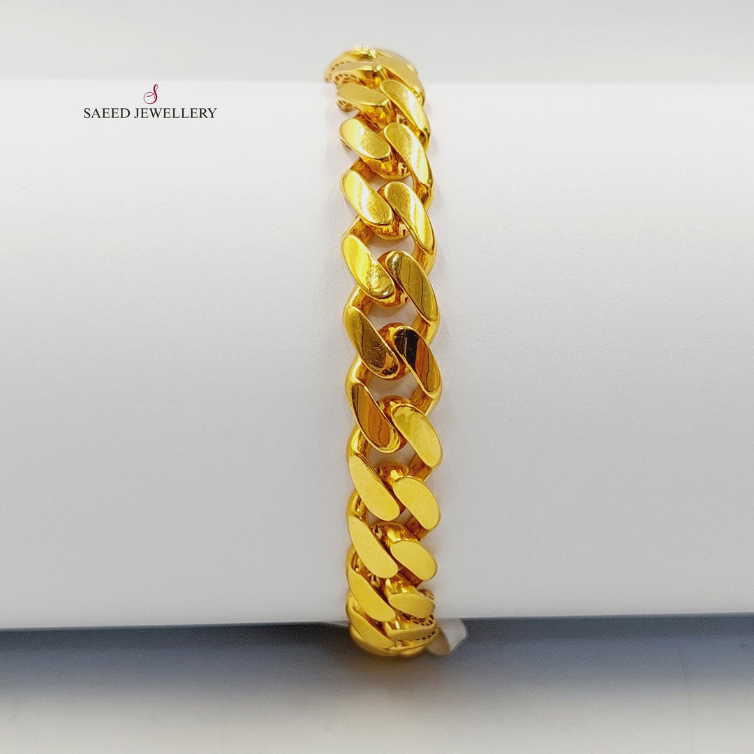 Deluxe Cuban Links Bracelet Made of 21K Gold by Saeed Jewelry 