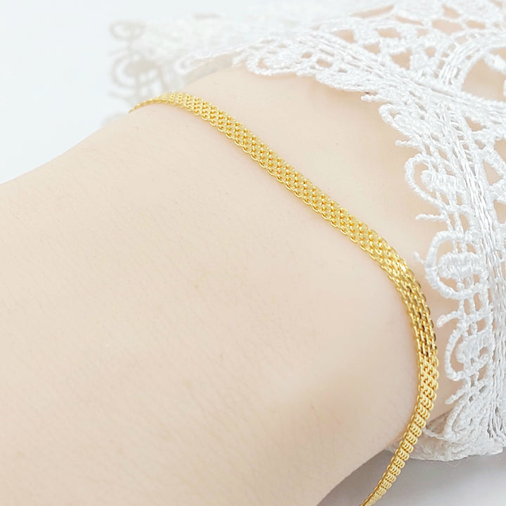 21K اسوارة مبسط اكسترا-مجوهرات الشيخ سعيد-Saeed Jewelry 