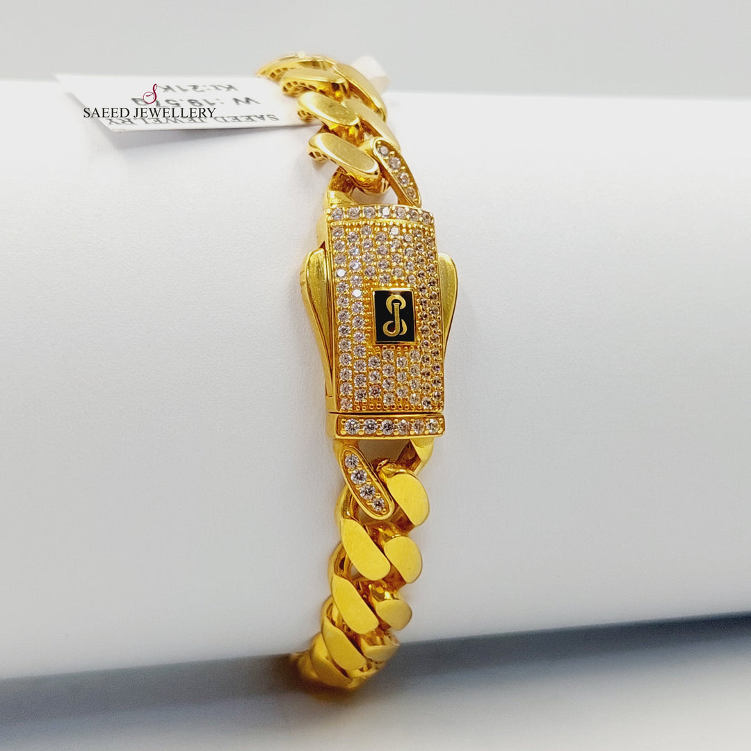 Deluxe Cuban Links Bracelet Made of 21K Gold by Saeed Jewelry 