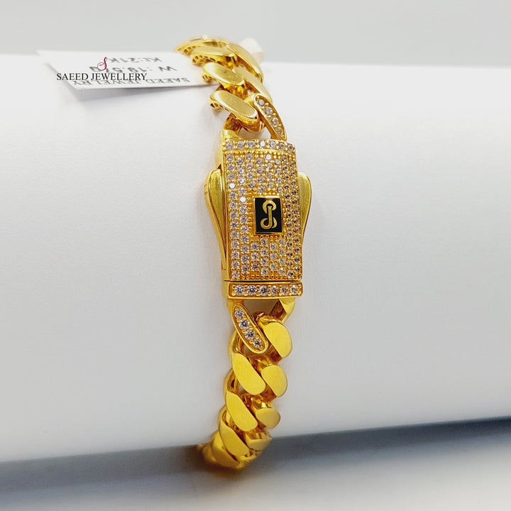 Deluxe Cuban Links Bracelet Made of 21K Gold by Saeed Jewelry 