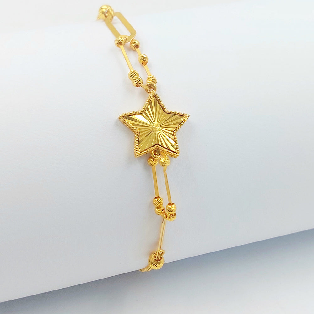 Deluxe Star Bracelet Made of 21K Gold by Saeed Jewelry 