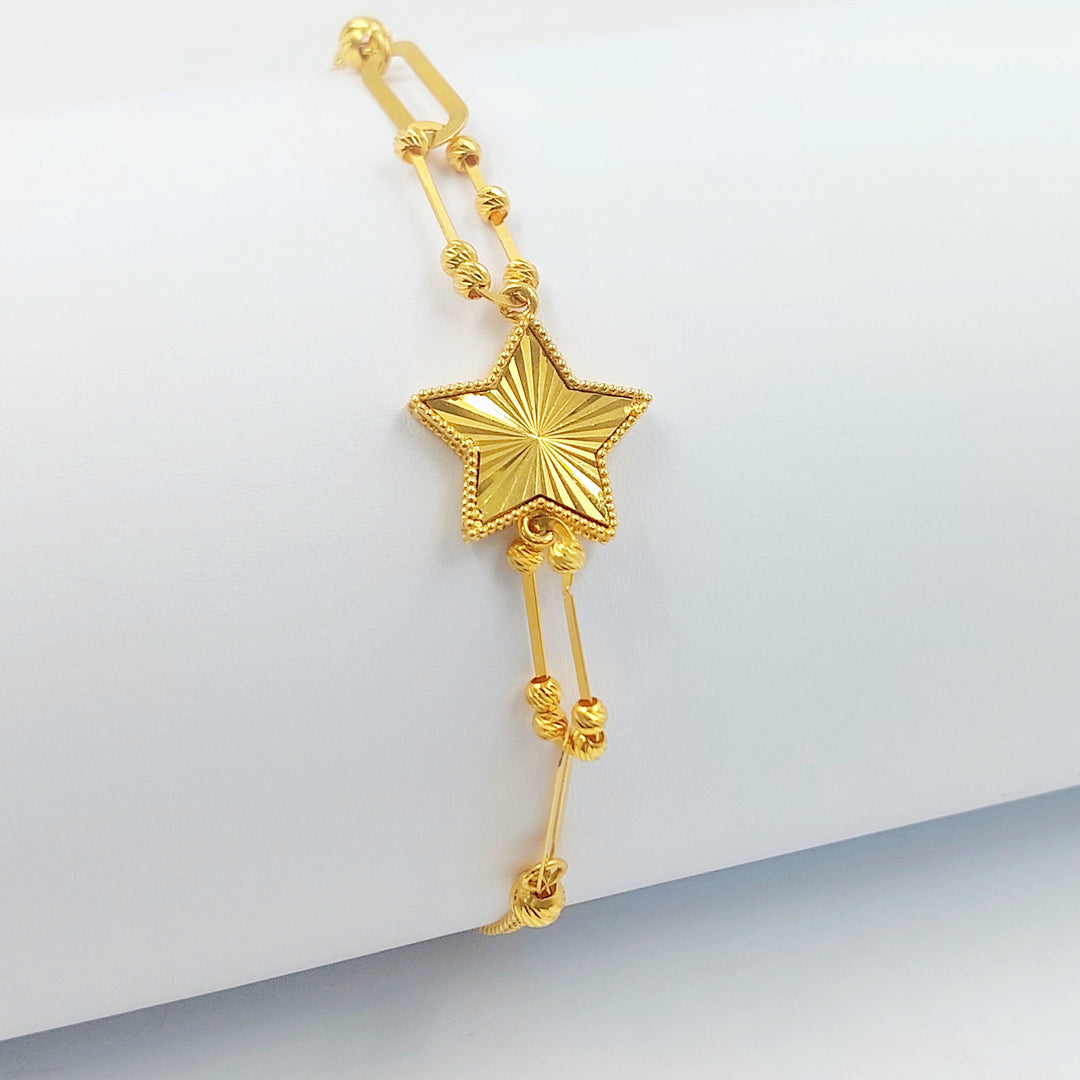 Deluxe Star Bracelet Made of 21K Gold by Saeed Jewelry 