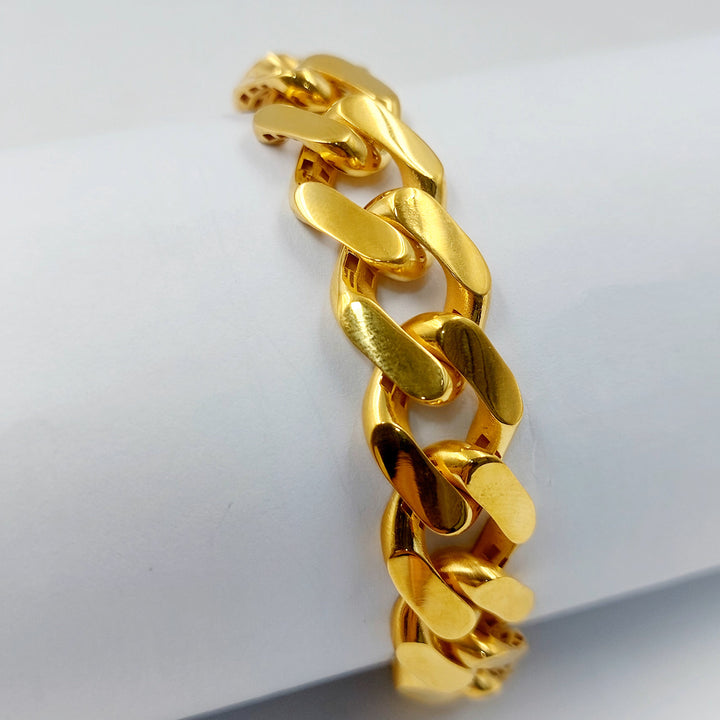 Deluxe Cuban Links Bracelet Made of 21K Gold by Saeed Jewelry 