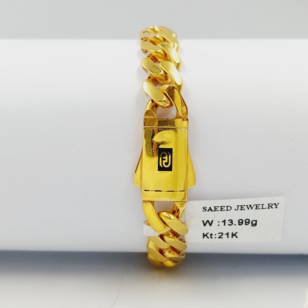 21K اسوارة جنزير اكسترا-مجوهرات الشيخ سعيد-Saeed Jewelry 