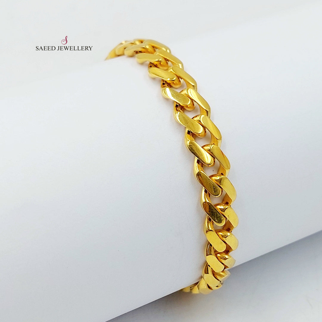 Deluxe Cuban Links Bracelet Made of 21K Gold by Saeed Jewelry 