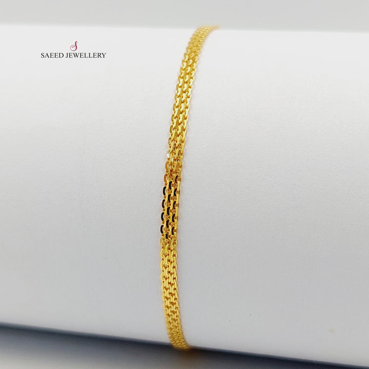 21K اسوارة فانسي اكسترا-مجوهرات الشيخ سعيد-Saeed Jewelry 