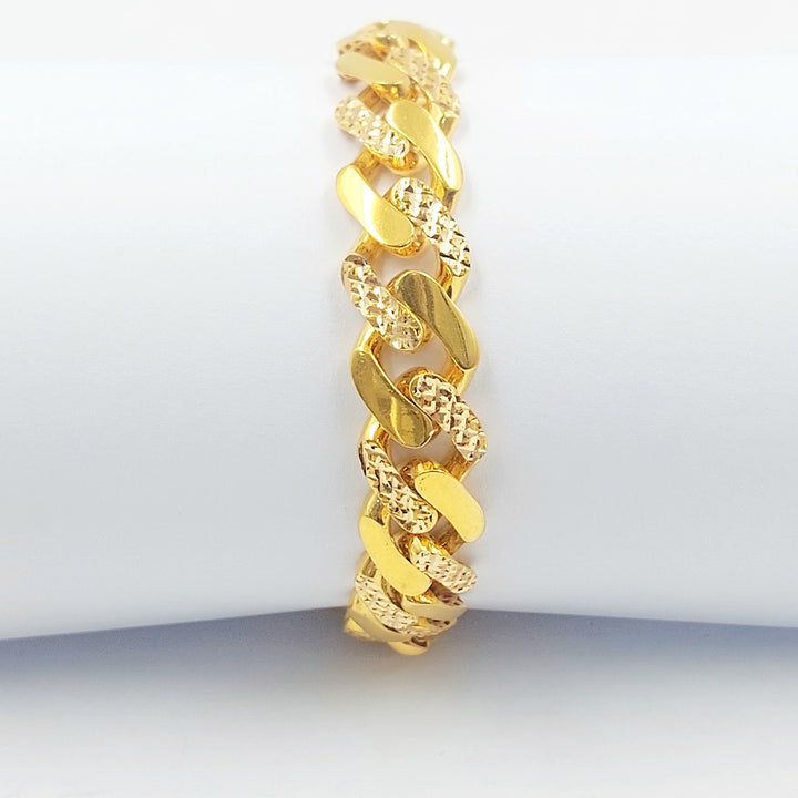 Deluxe Cuban Links Bracelet Made of 21K Gold by Saeed Jewelry 