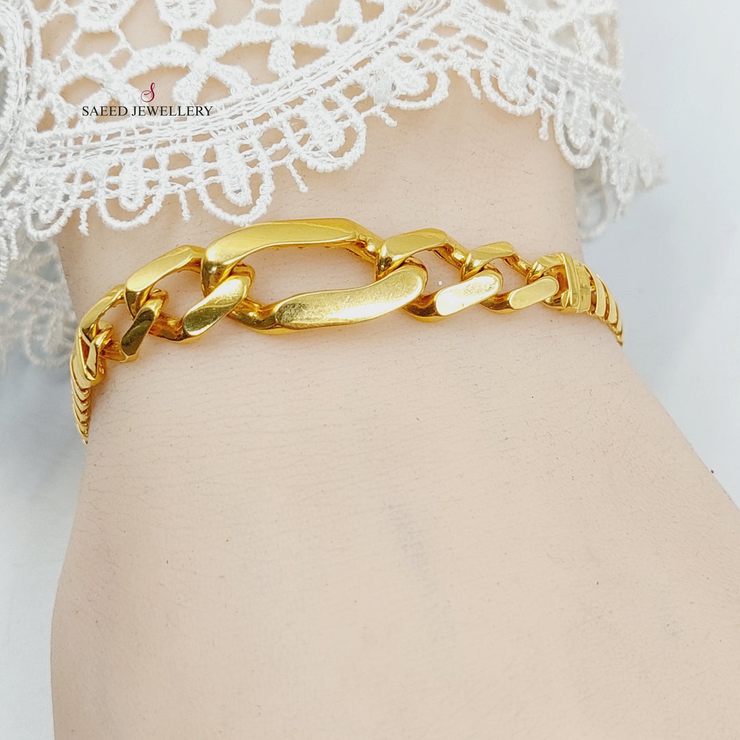 21K Gold Deluxe Cuban Links Bracelet by Saeed Jewelry - Image 5