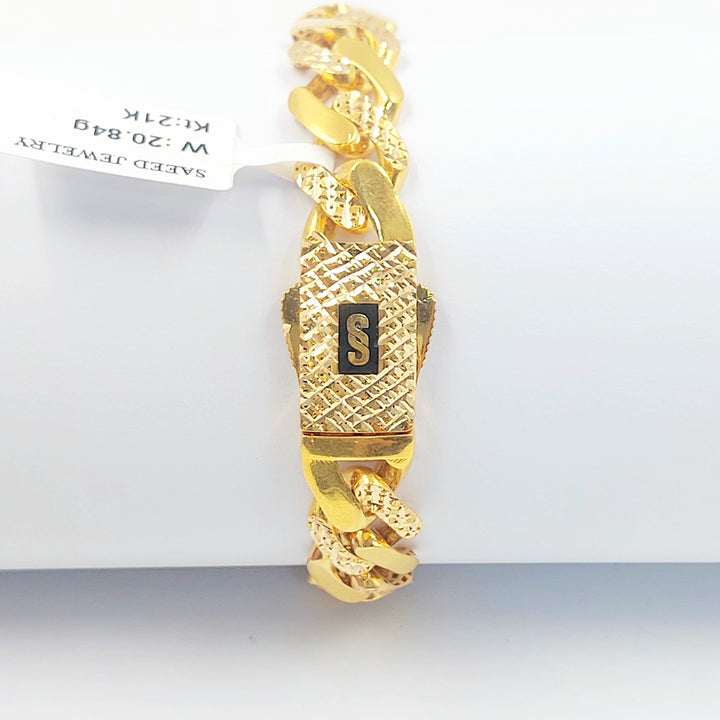 Deluxe Cuban Links Bracelet Made of 21K Gold by Saeed Jewelry 