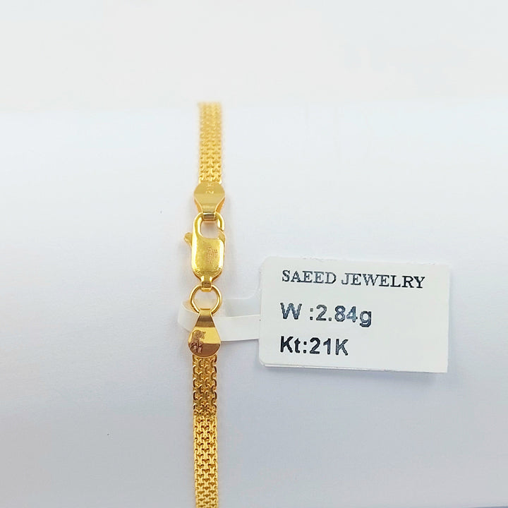21K اسوارة مبسط اكسترا-مجوهرات الشيخ سعيد-Saeed Jewelry 