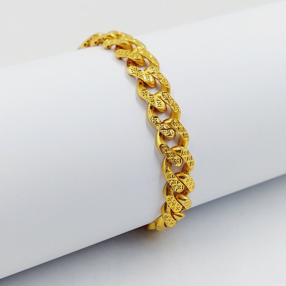 Deluxe Cuban Links Bracelet Made of 21K Gold by Saeed Jewelry 