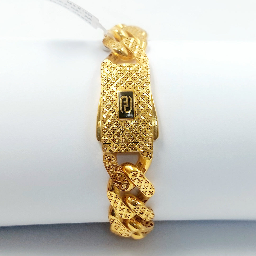 Deluxe Cuban Links Bracelet Made of 21K Gold by Saeed Jewelry 