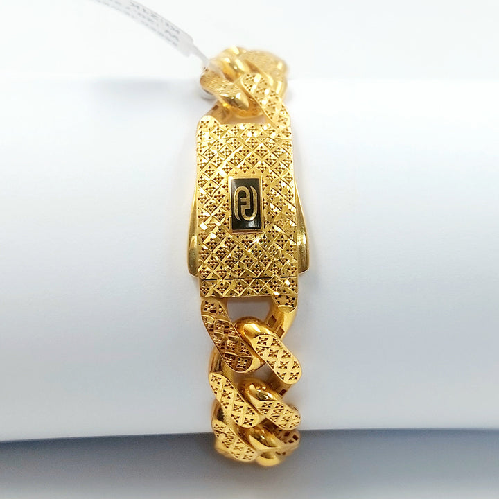 Deluxe Cuban Links Bracelet Made of 21K Gold by Saeed Jewelry 