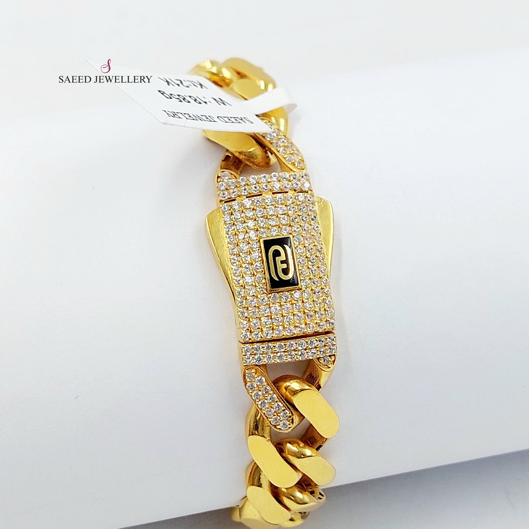 Deluxe Cuban Links Bracelet Made of 21K Gold by Saeed Jewelry 
