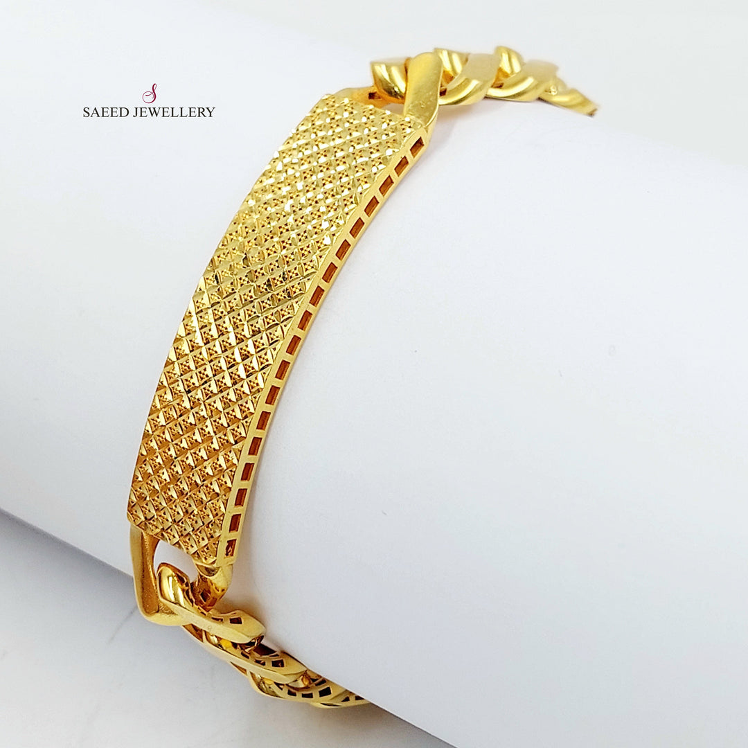 Deluxe Bar Bracelet Made of 21K Gold by Saeed Jewelry 